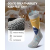 OutdoorMaster Merino Wool Ski Socks for Kids, Boys & Girls, Thermal Winter Warm Snowboarding Socks for Cold Weather(Dust Gray – 2 Pack)