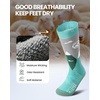 OutdoorMaster Merino Wool Ski Socks for Kids, Boys & Girls, Thermal Winter Warm Snowboarding Socks for Cold Weather(Dust Gray  Blue Mountains  Woodland Green)