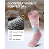 OutdoorMaster Merino Wool Ski Socks for Kids, Boys & Girls, Thermal Winter Warm Snowboarding Socks for Cold Weather(Mt View – 2 Pack)