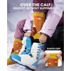 OutdoorMaster Merino Wool Ski Socks for Kids, Boys & Girls, Thermal Winter Warm Snowboarding Socks for Cold Weather(Mt View  Dust Gray  Carrot Orange)
