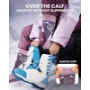 OutdoorMaster Merino Wool Ski Socks for Kids, Boys & Girls, Thermal Winter Warm Snowboarding Socks for Cold Weather(Purple Gray)