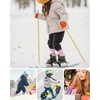 OutdoorMaster Merino Wool Ski Socks for Kids, Boys & Girls, Thermal Winter Warm Snowboarding Socks for Cold Weather(Z -Purple peach Pink)
