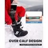 OutdoorMaster Ski Socks, 2-Pair Pack Skiing and Snowboarding Thermal Socks for Men with Non-Slip Cuff Design(Black)