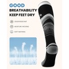 OutdoorMaster Ski Socks, 2-Pair Pack Skiing and Snowboarding Thermal Socks for Men with Non-Slip Cuff Design(Black)