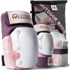 OutdoorMaster Knee Pads for Skating Knee and Elbow Pads for Adult &Youth – Skateboard Protective Gear with Wrist Guards 3 in 1 Saver Series for Skate(Pink)