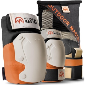 OutdoorMaster Knee Pads for Skating Knee and Elbow Pads for Adult &Youth – Skateboard Protective Gear with Wrist Guards 3 in 1 Saver Series for Skate(Orange)