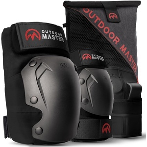 OutdoorMaster Knee Pads for Skating Knee and Elbow Pads for Adult &Youth – Skateboard Protective Gear with Wrist Guards 3 in 1 Saver Series for Skate(Black)