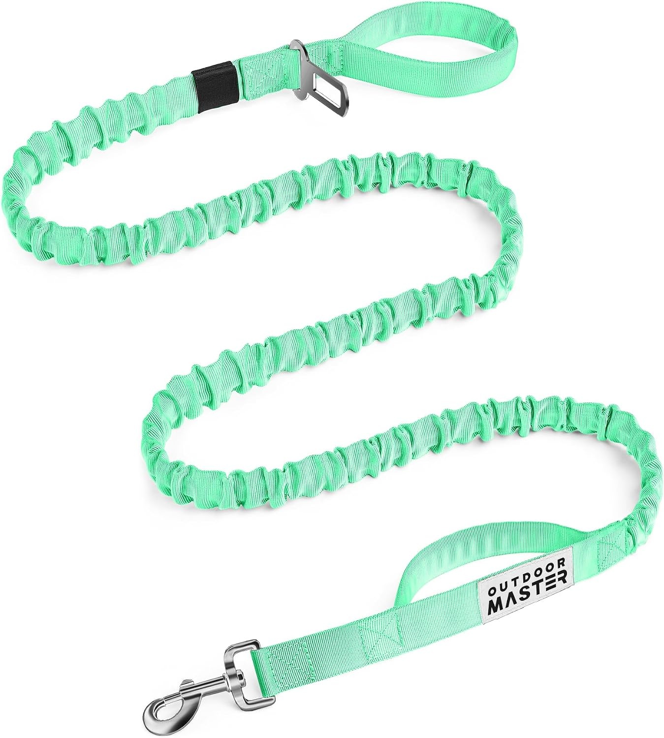 image:imageOutdoorMaster Bungee Dog Leash Heavy Duty Dog Leash with Shock Absorption 2 Padded Handles Training Leash Improved Dog Safety and Comfort Blue Upgraded 6 FTMint Green