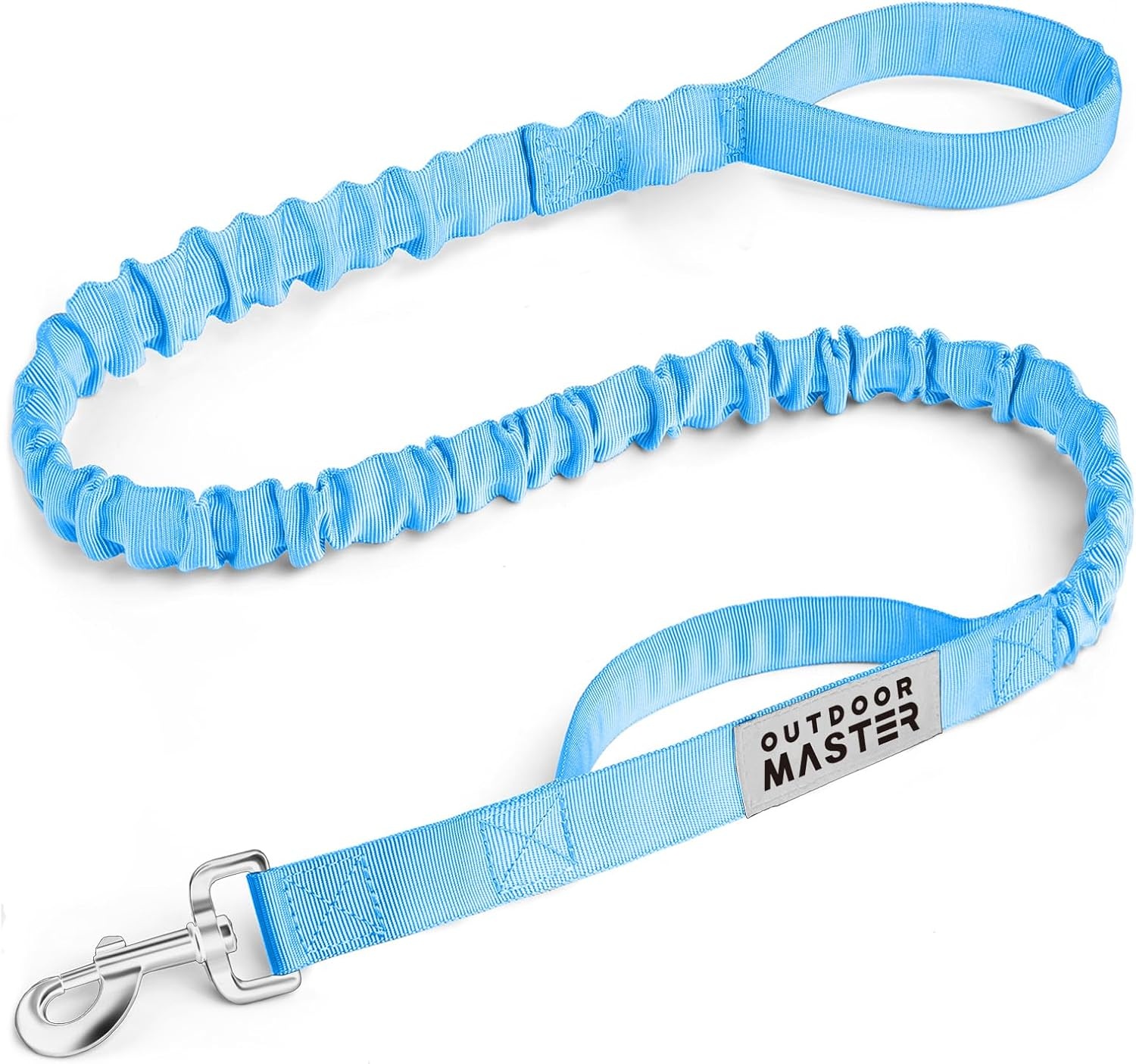 image:imageOutdoorMaster Bungee Dog Leash Heavy Duty Dog Leash with Shock Absorption 2 Padded Handles Training Leash Improved Dog Safety and Comfort Blue Upgraded 6 FTBlue