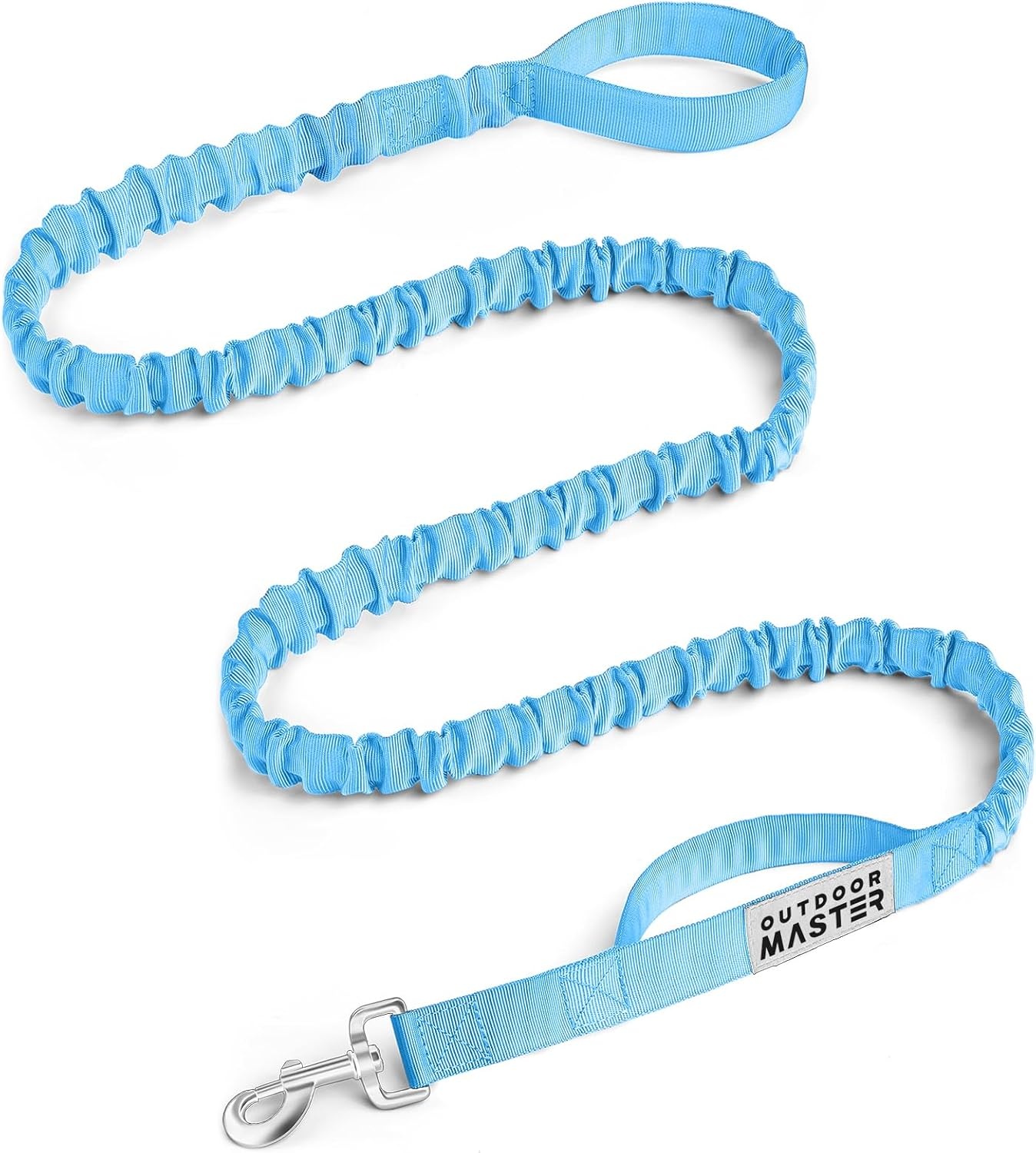 image:imageOutdoorMaster Bungee Dog Leash Heavy Duty Dog Leash with Shock Absorption 2 Padded Handles Training Leash Improved Dog Safety and Comfort Blue Upgraded 6 FTBlue