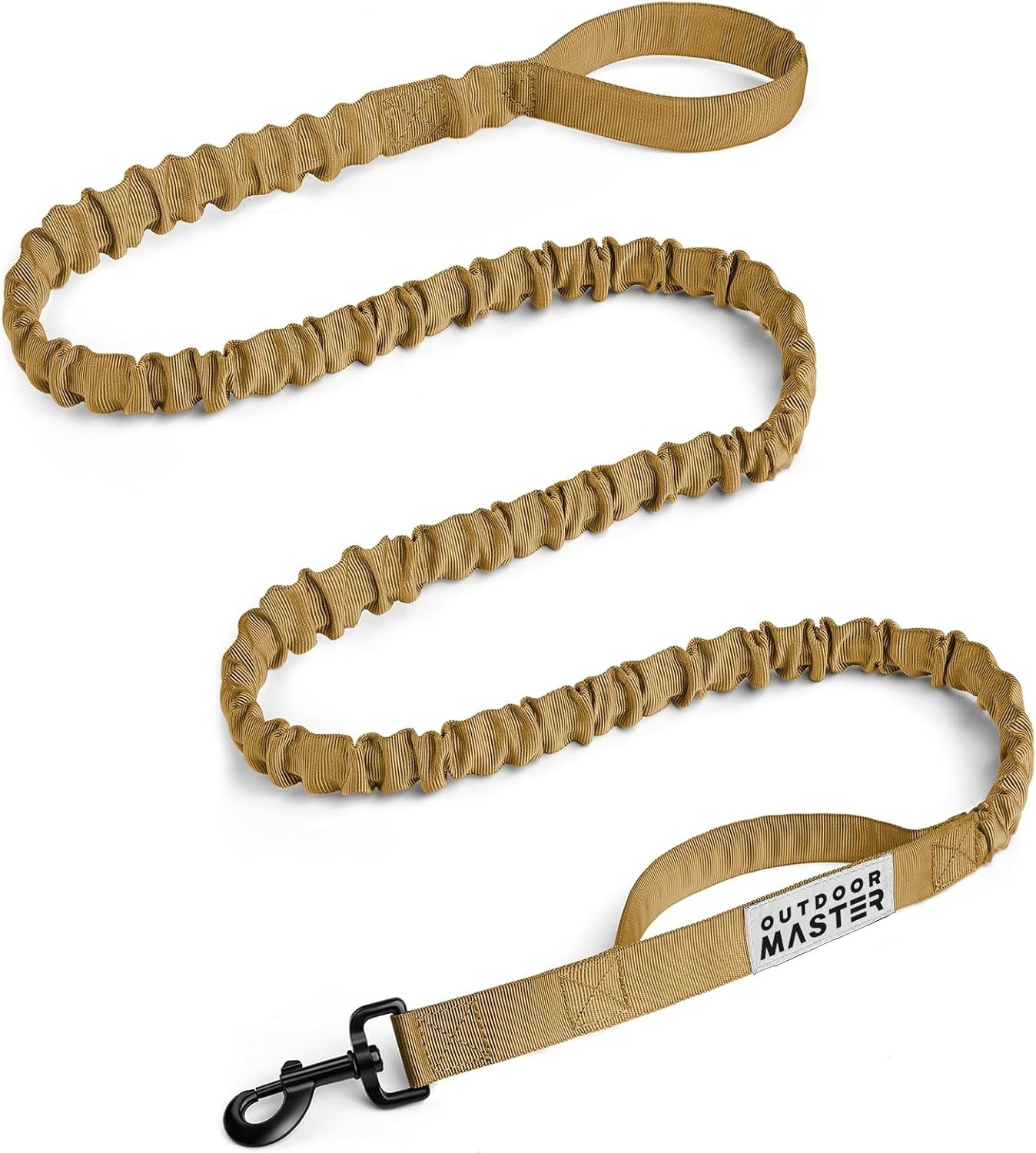 image:imageOutdoorMaster Bungee Dog Leash Heavy Duty Dog Leash with Shock Absorption 2 Padded Handles Training Leash Improved Dog Safety and Comfort Blue Upgraded 6 FTBrown