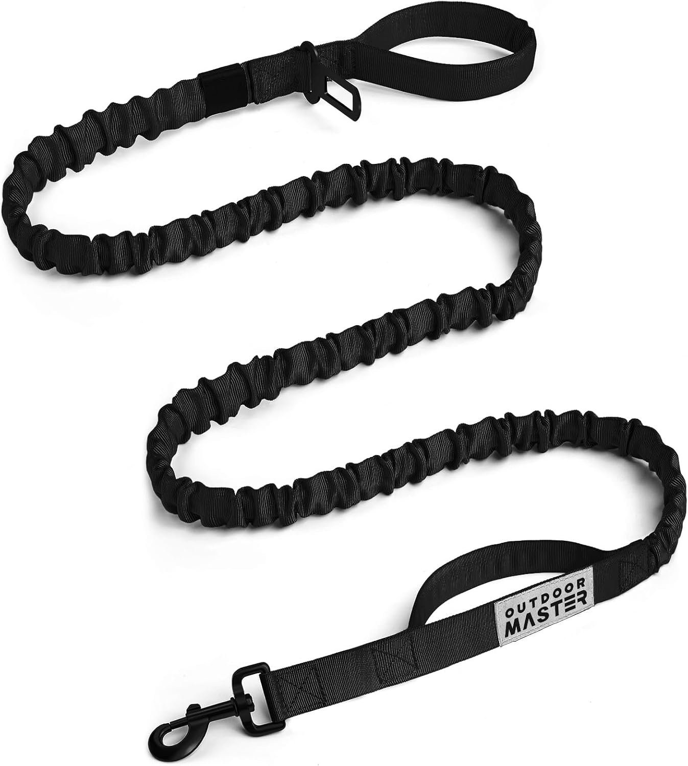 image:imageOutdoorMaster Bungee Dog Leash Heavy Duty Dog Leash with Shock Absorption 2 Padded Handles Training Leash Improved Dog Safety and Comfort Blue Upgraded 6 FTBlack