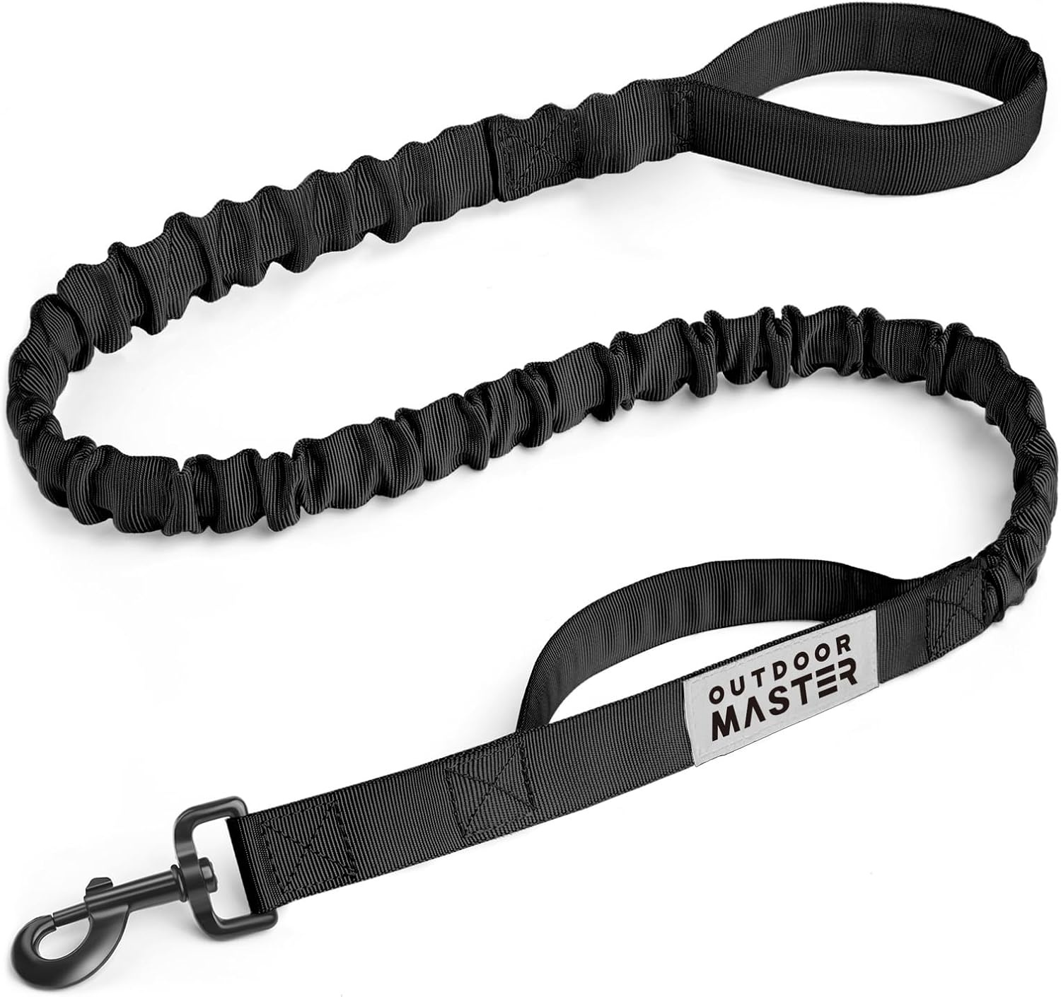 image:imageOutdoorMaster Bungee Dog Leash Heavy Duty Dog Leash with Shock Absorption 2 Padded Handles Training Leash Improved Dog Safety and Comfort Blue Upgraded 6 FTBlack