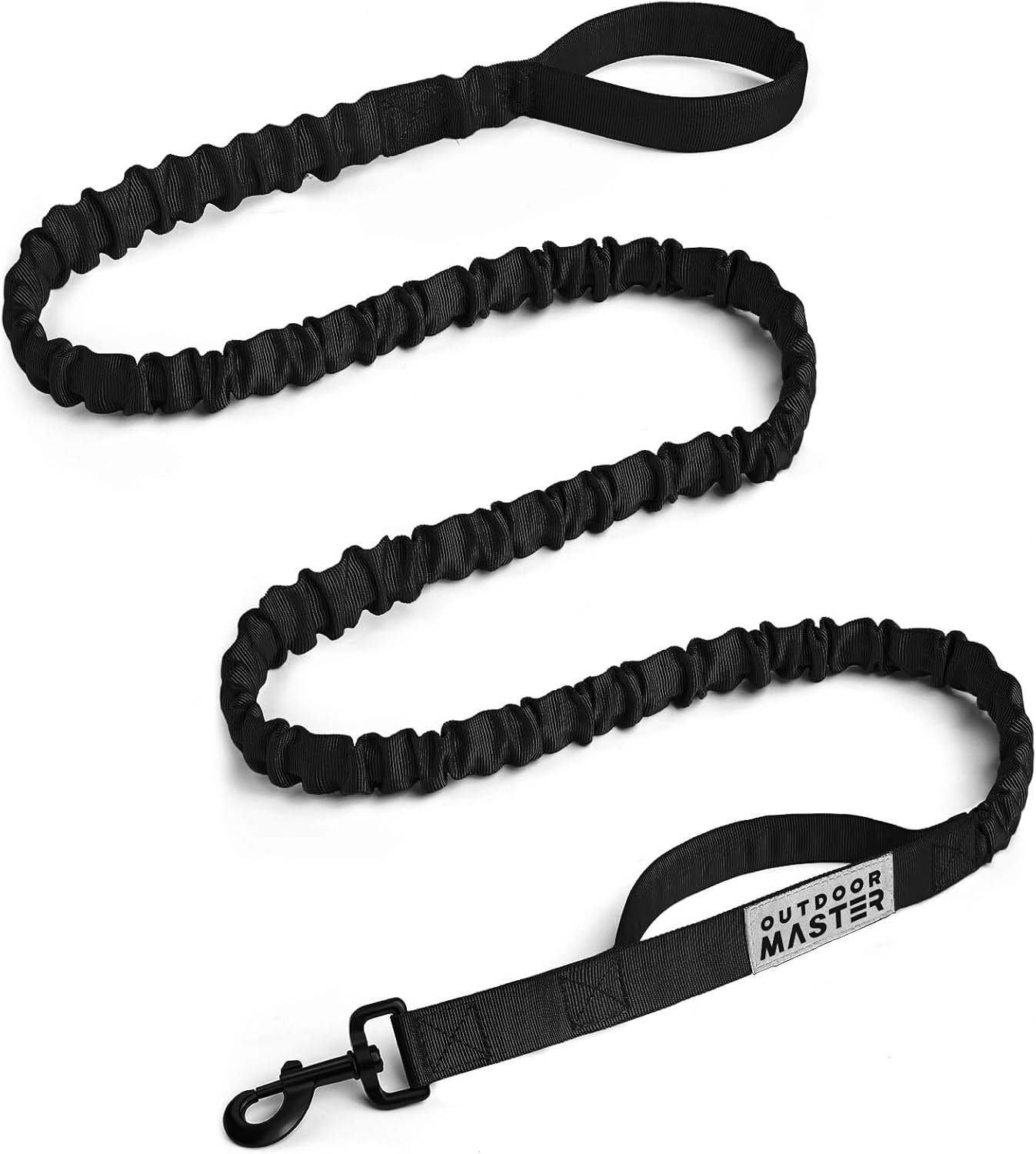image:imageOutdoorMaster Bungee Dog Leash Heavy Duty Dog Leash with Shock Absorption 2 Padded Handles Training Leash Improved Dog Safety and Comfort Blue Upgraded 6 FTBlack