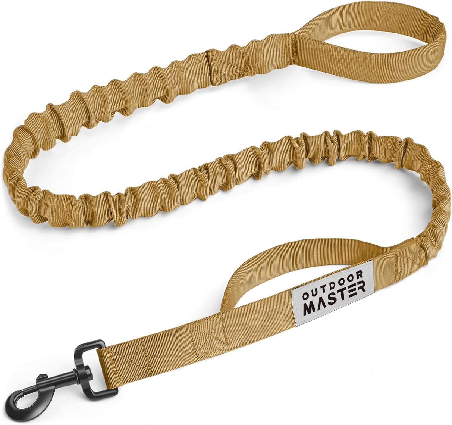 image:imageOutdoorMaster Bungee Dog Leash Heavy Duty Dog Leash with Shock Absorption 2 Padded Handles Training Leash Improved Dog Safety and Comfort Blue Upgraded 6 FTBrown