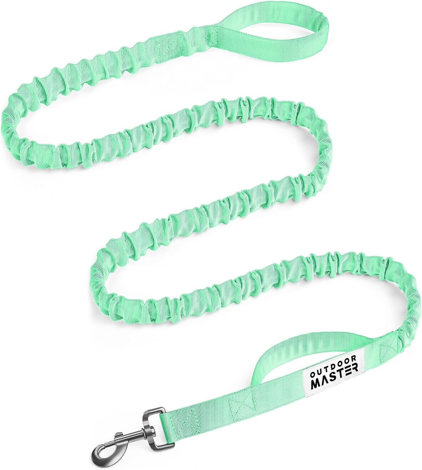 image:imageOutdoorMaster Bungee Dog Leash Heavy Duty Dog Leash with Shock Absorption 2 Padded Handles Training Leash Improved Dog Safety and Comfort Blue Upgraded 6 FTMint Green