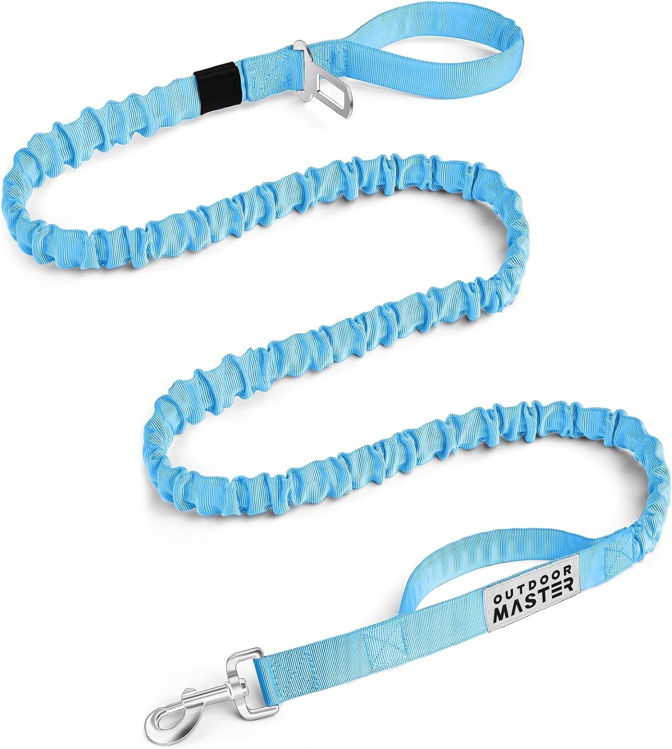 image:imageOutdoorMaster Bungee Dog Leash Heavy Duty Dog Leash with Shock Absorption 2 Padded Handles Training Leash Improved Dog Safety and Comfort Blue Upgraded 6 FTBlue