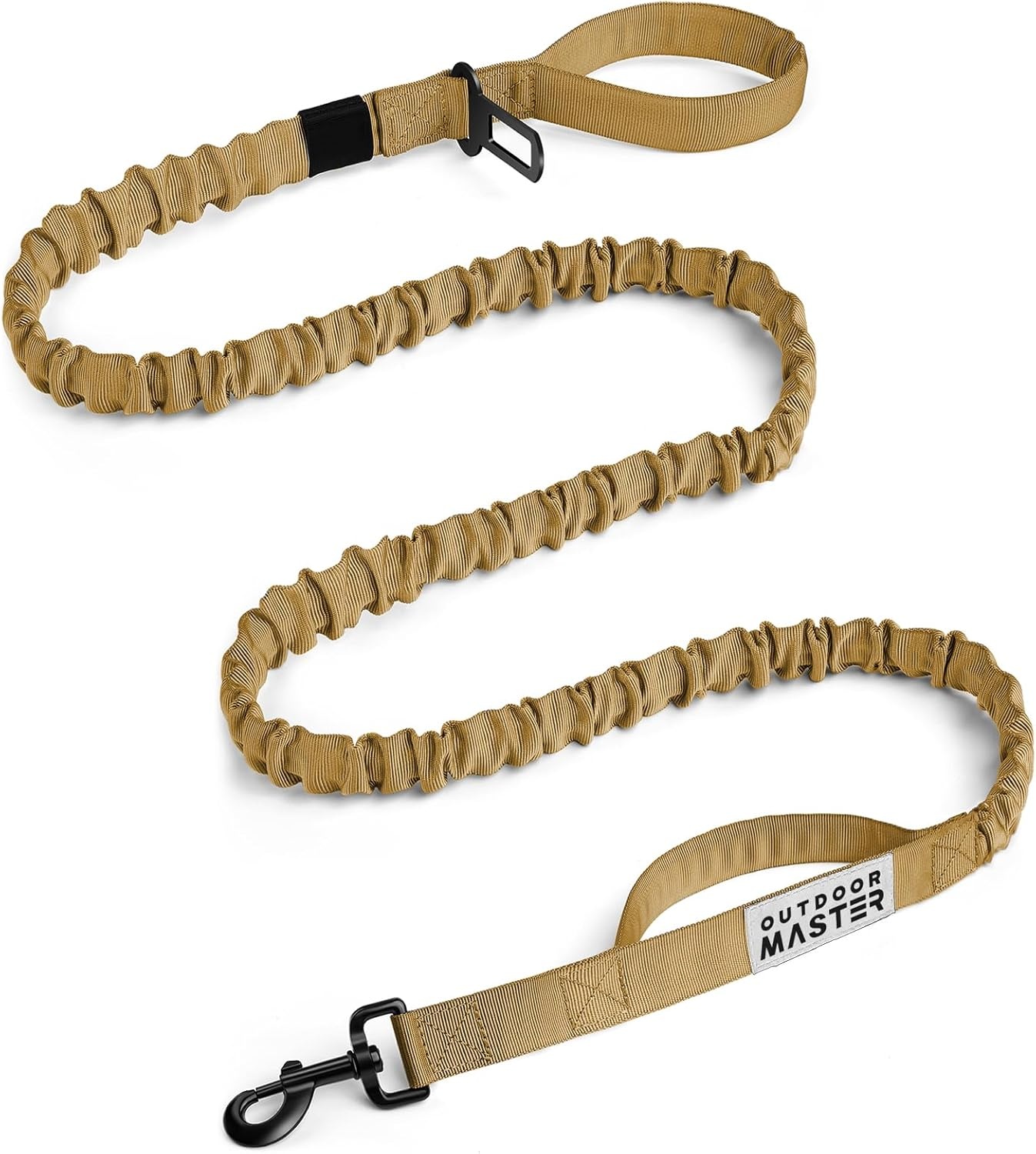 image:imageOutdoorMaster Bungee Dog Leash Heavy Duty Dog Leash with Shock Absorption 2 Padded Handles Training Leash Improved Dog Safety and Comfort Blue Upgraded 6 FTBrown