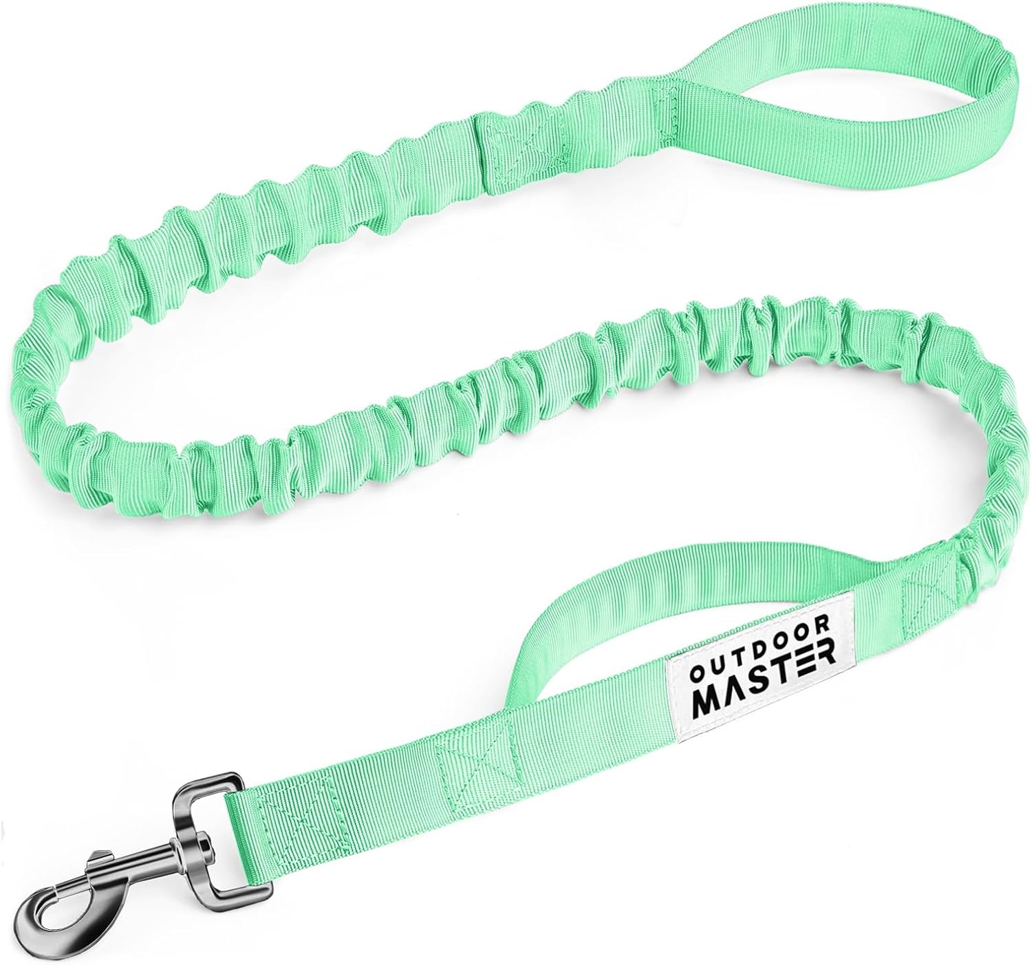 image:imageOutdoorMaster Bungee Dog Leash Heavy Duty Dog Leash with Shock Absorption 2 Padded Handles Training Leash Improved Dog Safety and Comfort Blue Upgraded 6 FTMint Green
