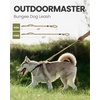 OutdoorMaster Bungee Dog Leash, Heavy Duty Dog Leash with Shock Absorption, 2 Padded Handles Training Leash, Improved Dog Safety and Comfort – Blue Upgraded, 6 FT(Khaki/Tan)