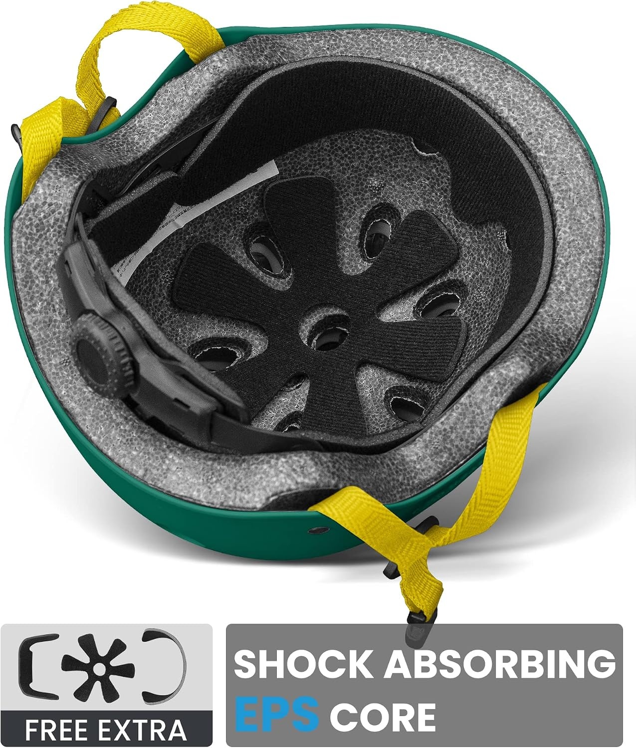 image:imageOutdoorMaster Kids Bike Helmet Adjustable for Cycling amp Skating ABS shell EPS foam Breathable washable liners CPSC certified Adjustable dial amp strap Toddler to youth fitDark Green