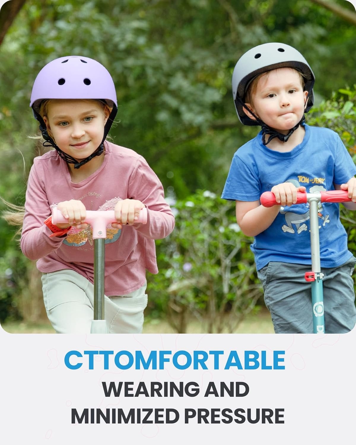image:imageOutdoorMaster Kids Bike Helmet Adjustable for Cycling amp Skating ABS shell EPS foam Breathable washable liners CPSC certified Adjustable dial amp strap Toddler to youth fitLavender
