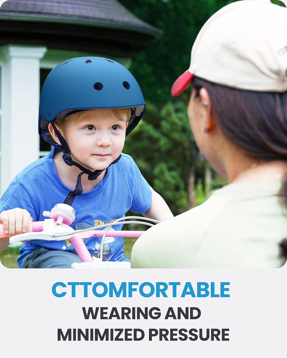 image:imageOutdoorMaster Kids Bike Helmet Adjustable for Cycling amp Skating ABS shell EPS foam Breathable washable liners CPSC certified Adjustable dial amp strap Toddler to youth fitMatte Navy