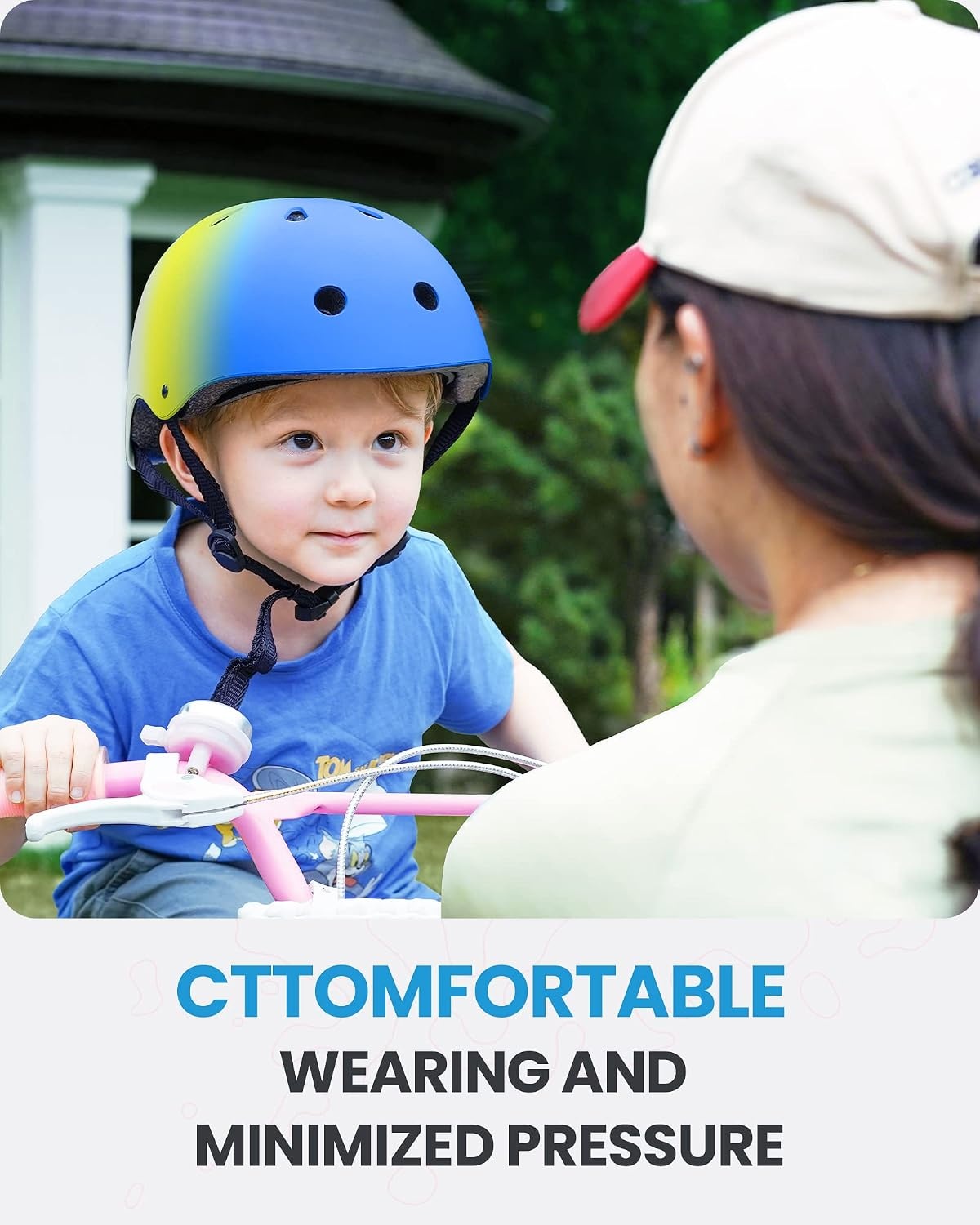 image:imageOutdoorMaster Kids Bike Helmet Adjustable for Cycling amp Skating ABS shell EPS foam Breathable washable liners CPSC certified Adjustable dial amp strap Toddler to youth fitBlue Green Blue