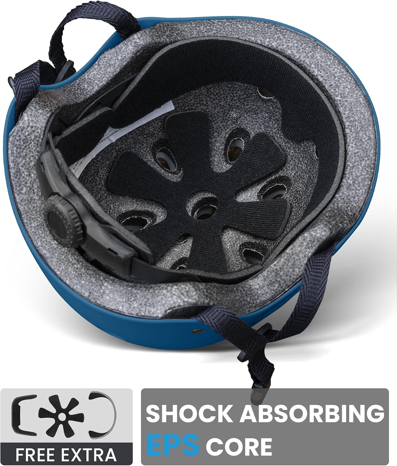image:imageOutdoorMaster Kids Bike Helmet Adjustable for Cycling amp Skating ABS shell EPS foam Breathable washable liners CPSC certified Adjustable dial amp strap Toddler to youth fitMatte Navy