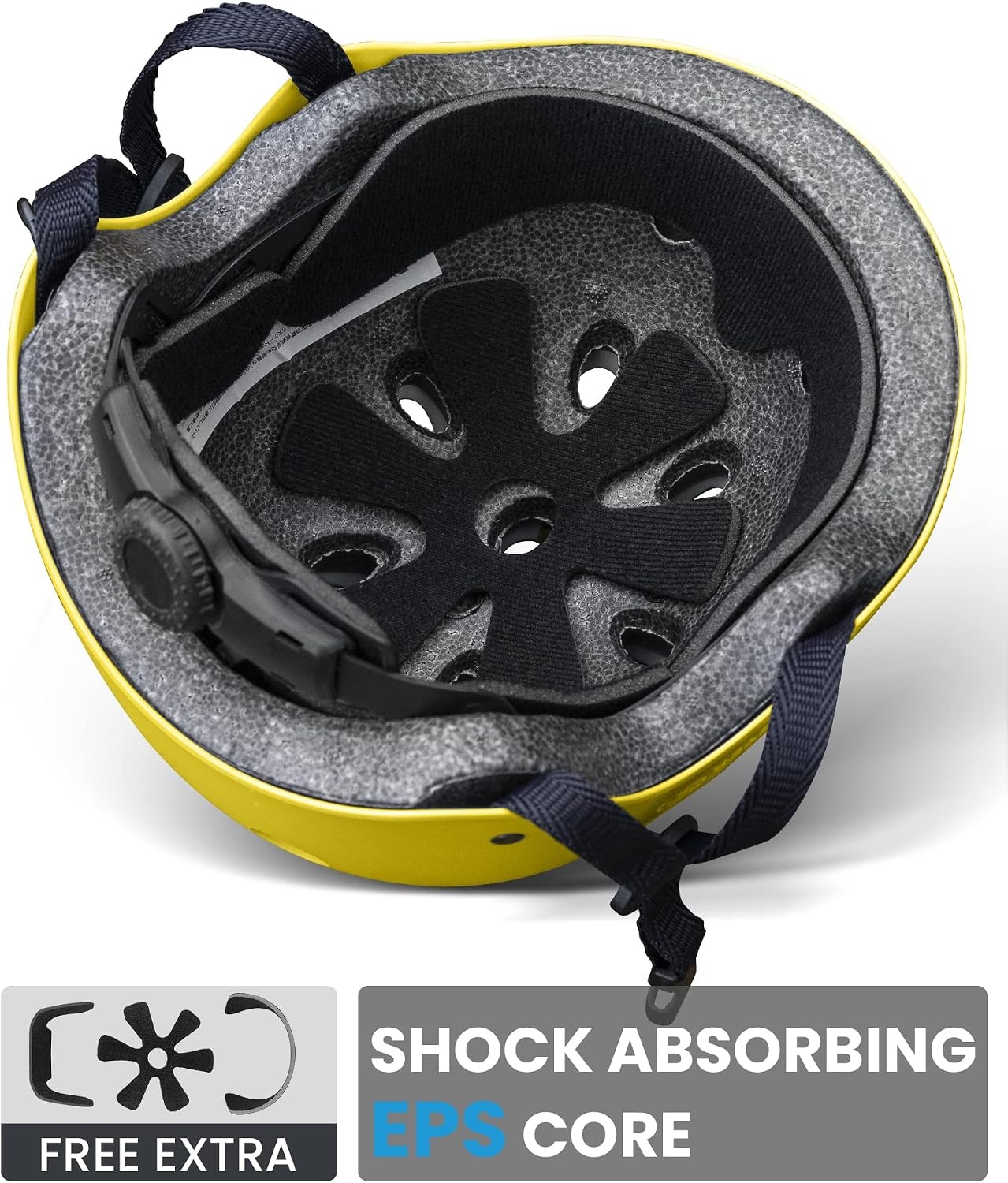 image:imageOutdoorMaster Kids Bike Helmet Adjustable for Cycling amp Skating ABS shell EPS foam Breathable washable liners CPSC certified Adjustable dial amp strap Toddler to youth fitMatte Yellow