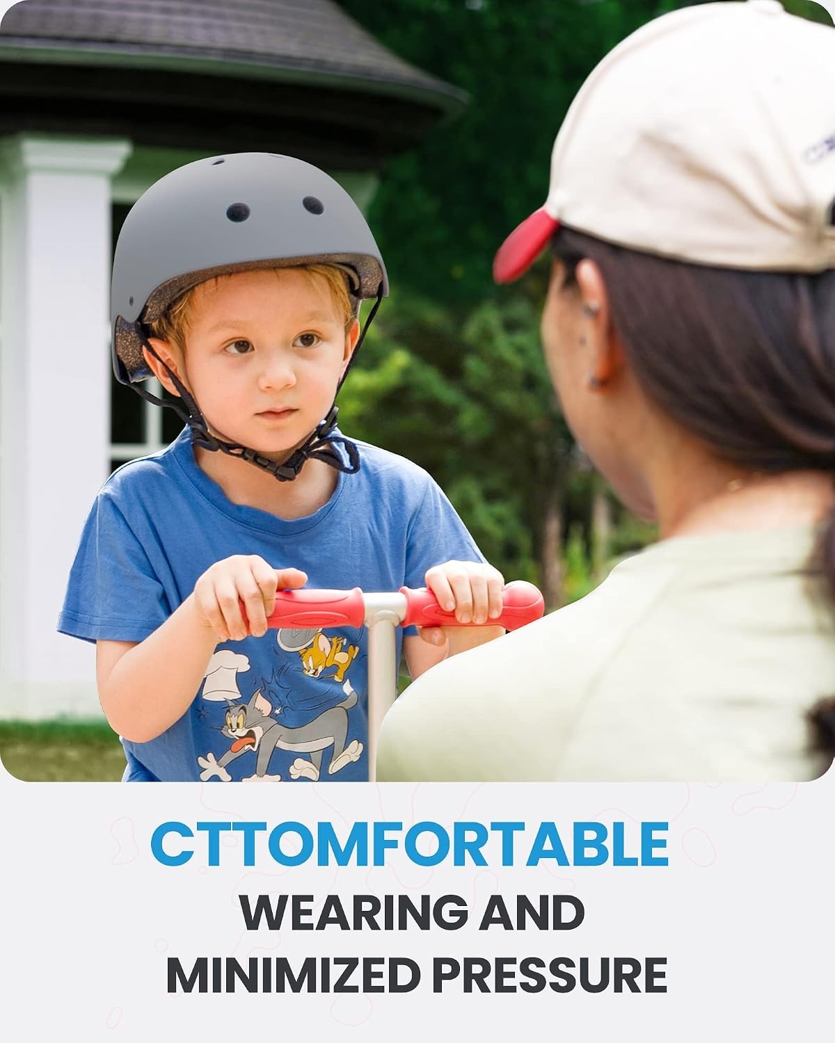 image:imageOutdoorMaster Kids Bike Helmet Adjustable for Cycling amp Skating ABS shell EPS foam Breathable washable liners CPSC certified Adjustable dial amp strap Toddler to youth fitMatte Gray