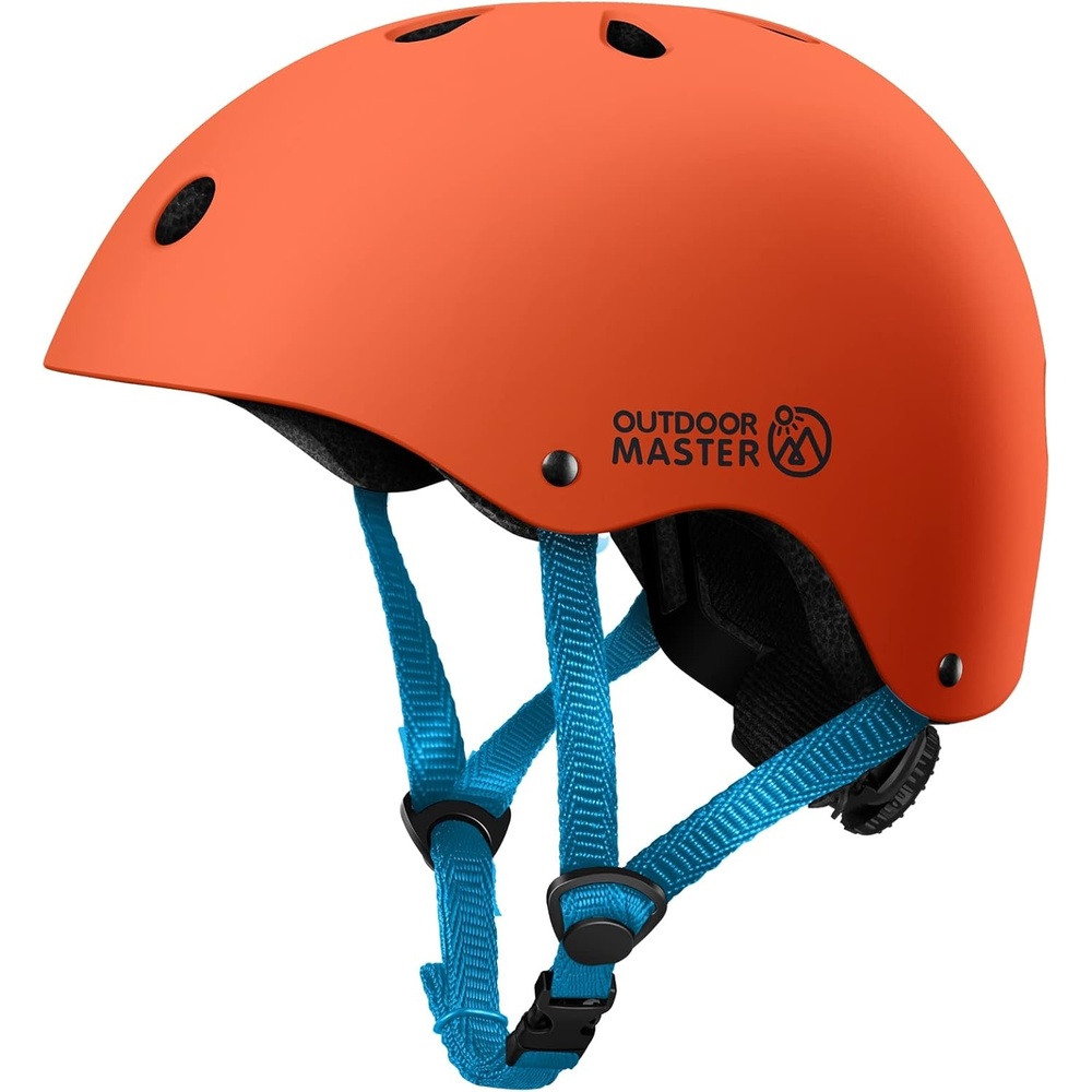 image:imageOutdoorMaster Kids Bike Helmet Adjustable for Cycling amp Skating ABS shell EPS foam Breathable washable liners CPSC certified Adjustable dial amp strap Toddler to youth fitMatte Orange