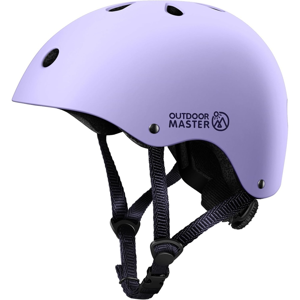 image:imageOutdoorMaster Kids Bike Helmet Adjustable for Cycling amp Skating ABS shell EPS foam Breathable washable liners CPSC certified Adjustable dial amp strap Toddler to youth fitLavender