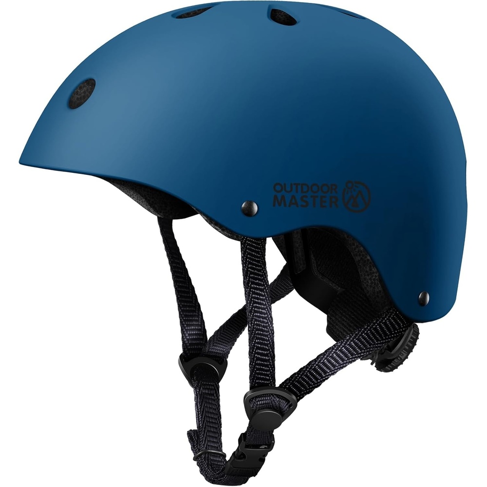 image:imageOutdoorMaster Kids Bike Helmet Adjustable for Cycling amp Skating ABS shell EPS foam Breathable washable liners CPSC certified Adjustable dial amp strap Toddler to youth fitMatte Navy