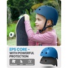 OutdoorMaster Kids Bike Helmet, Adjustable for Cycling & Skating | ABS shell + EPS foam, Breathable washable liners, CPSC certified, Adjustable dial & strap, Toddler to youth fit(Matte Navy)