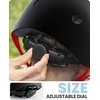 OutdoorMaster Kids Bike Helmet, Adjustable for Cycling & Skating | ABS shell + EPS foam, Breathable washable liners, CPSC certified, Adjustable dial & strap, Toddler to youth fit(Black-red)