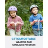 OutdoorMaster Kids Bike Helmet, Adjustable for Cycling & Skating | ABS shell + EPS foam, Breathable washable liners, CPSC certified, Adjustable dial & strap, Toddler to youth fit(Lavender)
