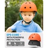 OutdoorMaster Kids Bike Helmet, Adjustable for Cycling & Skating | ABS shell + EPS foam, Breathable washable liners, CPSC certified, Adjustable dial & strap, Toddler to youth fit(Matte Orange)