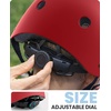 OutdoorMaster Kids Bike Helmet, Adjustable for Cycling & Skating | ABS shell + EPS foam, Breathable washable liners, CPSC certified, Adjustable dial & strap, Toddler to youth fit(Matte Red)