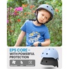 OutdoorMaster Kids Bike Helmet, Adjustable for Cycling & Skating | ABS shell + EPS foam, Breathable washable liners, CPSC certified, Adjustable dial & strap, Toddler to youth fit(Baby Blue)