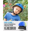 OutdoorMaster Kids Bike Helmet, Adjustable for Cycling & Skating | ABS shell + EPS foam, Breathable washable liners, CPSC certified, Adjustable dial & strap, Toddler to youth fit(Blue Green Blue)