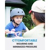 OutdoorMaster Kids Bike Helmet, Adjustable for Cycling & Skating | ABS shell + EPS foam, Breathable washable liners, CPSC certified, Adjustable dial & strap, Toddler to youth fit(Baby Blue)