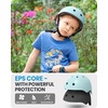 OutdoorMaster Kids Bike Helmet, Adjustable for Cycling & Skating | ABS shell + EPS foam, Breathable washable liners, CPSC certified, Adjustable dial & strap, Toddler to youth fit(Matte Mint)