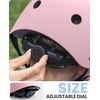 OutdoorMaster Kids Bike Helmet, Adjustable for Cycling & Skating | ABS shell + EPS foam, Breathable washable liners, CPSC certified, Adjustable dial & strap, Toddler to youth fit(Pale Pink)