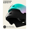 OutdoorMaster Beetles Snug Skateboard Bike Helmet for Adults, Youth | Two Removable Liners Ventilation Certified Multi-Sport Helmet for Cycling Commuter Scooter Roller Skating Longboard(Fuschia Teal)