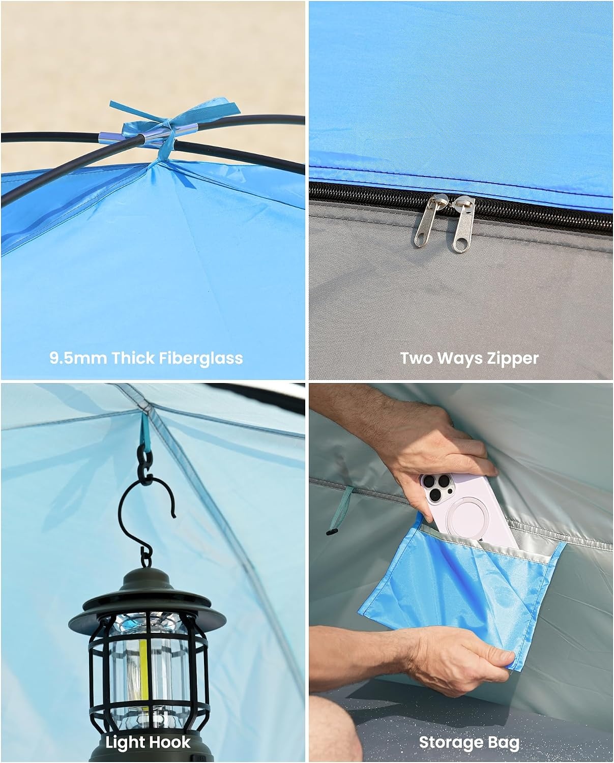 image:imageOutdoorMaster Beach Tent for 3468 Person Portable Sun Shade ShelterBlue