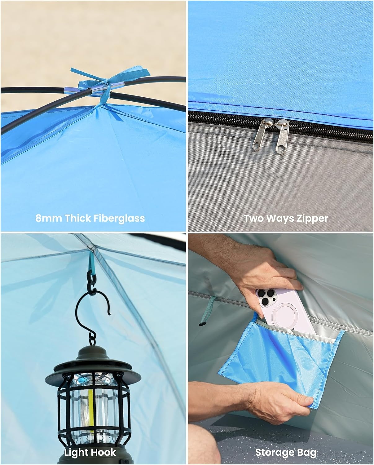 image:imageOutdoorMaster Beach Tent for 3468 Person Portable Sun Shade ShelterBlue