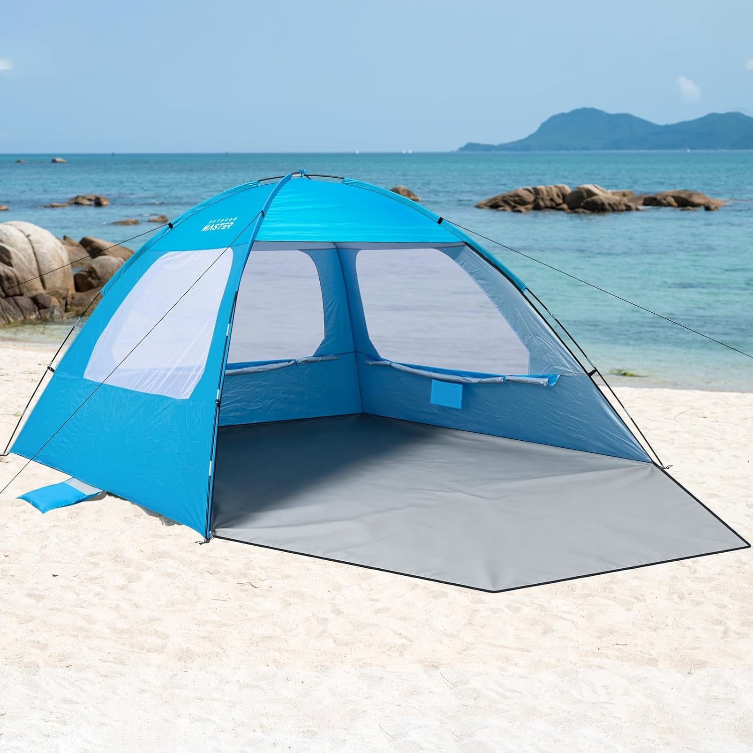 image:imageOutdoorMaster Beach Tent for 3468 Person Portable Sun Shade ShelterBlue
