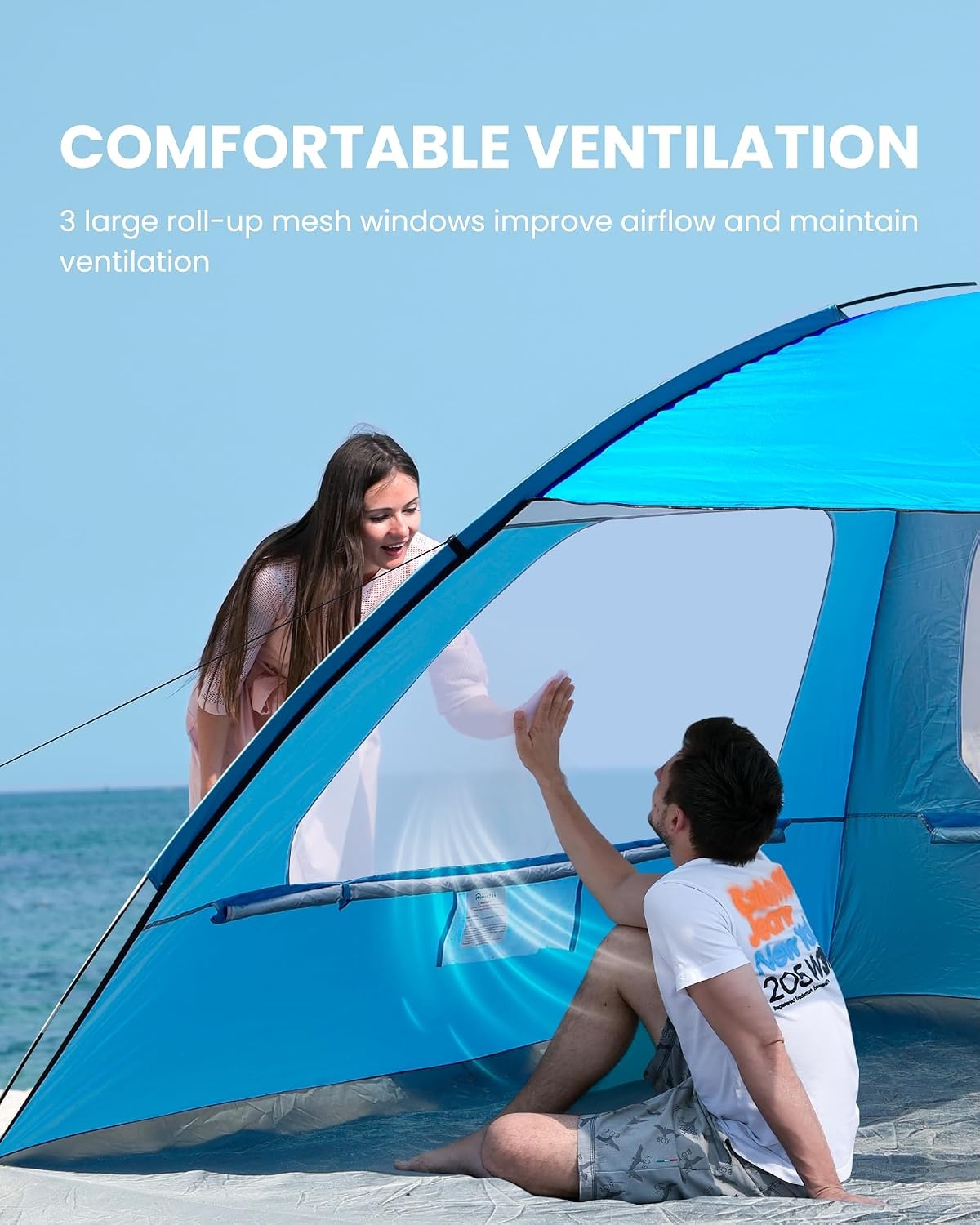 image:imageOutdoorMaster Beach Tent for 3468 Person Portable Sun Shade ShelterBlue
