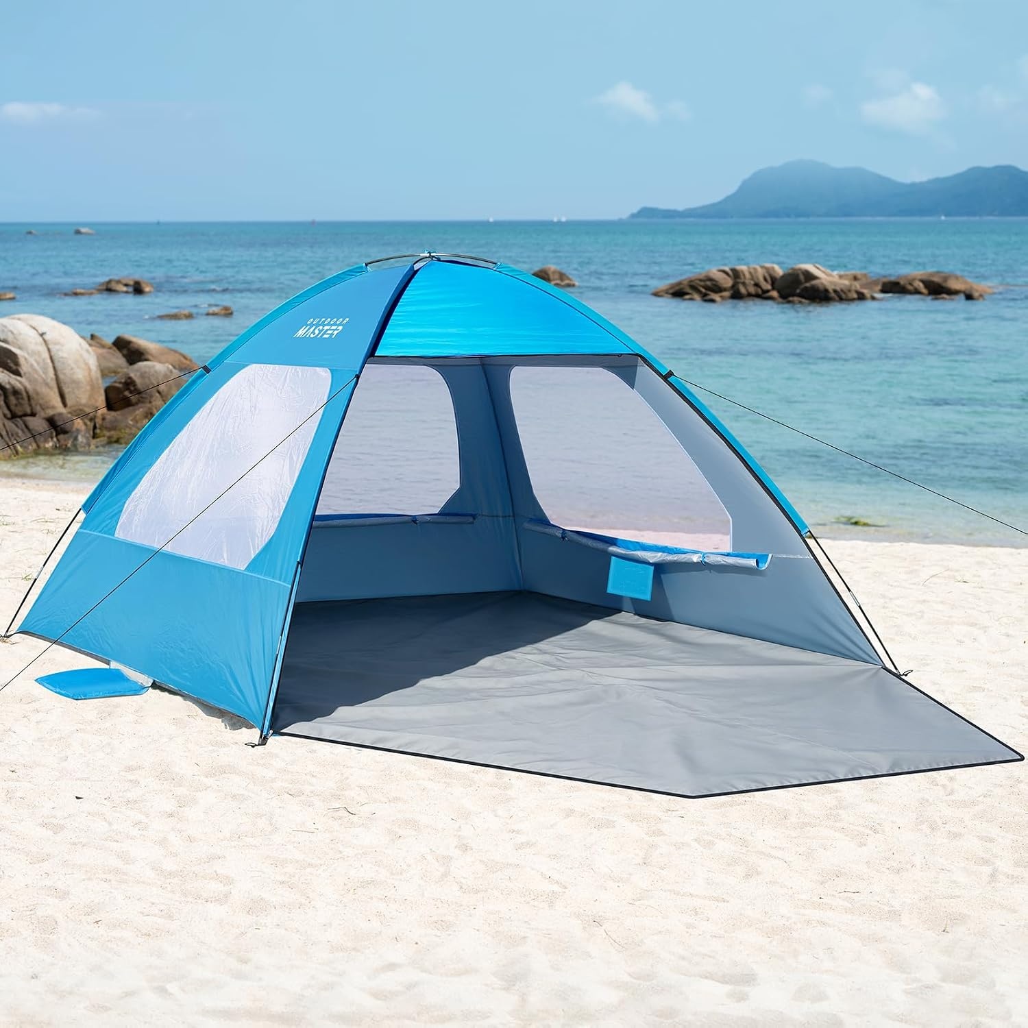 image:imageOutdoorMaster Beach Tent for 3468 Person Portable Sun Shade ShelterBlue
